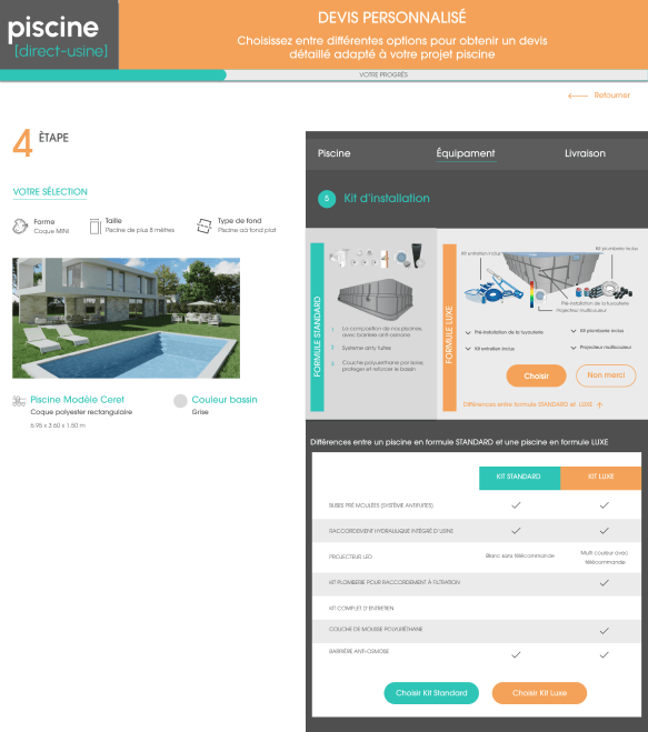 configurador de piscinas diseño web presupuestos